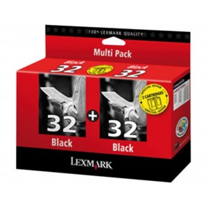 LEXMARK Nr. 32, Twin Pack, set 2 cartuse, Originale, Black, Inkjet