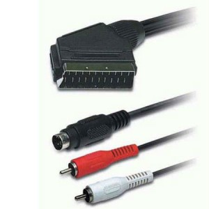 CABLU SCART TATA - S-VHS TATA+2RCA TATA, lungime 2 metri