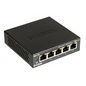 Switch 5 porturi 10/100/1000 Gigabit in carcasa metalica Desktop D-Link DGS-105