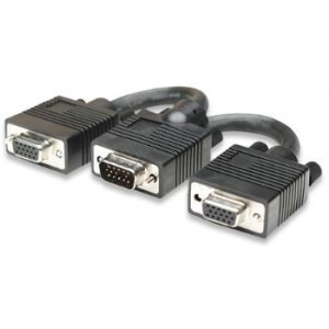 Cablu SVGA tata la 2 x SVGA mama, Y,  15 cm, Manhattan 304559