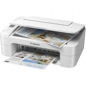 Multif. inkjet A4 Canon PIXMA TS3351 White ; inkjet color A4 (Print, Copy and Scan); Wi-fi, cartuse cerneala negru PG-545 si color CL-546