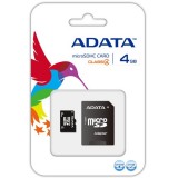 Card memorie Adata microSDHC 4GB CL4 + adaptor