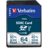 Card memorie SD CARD VERBATIM SDXC 64GB (Clasa 10) PRO UHS-I