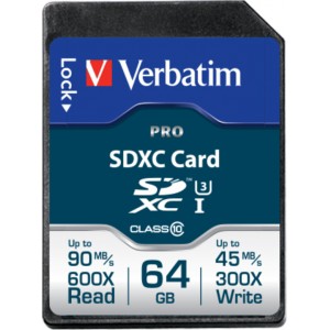 Card memorie SD CARD VERBATIM SDXC 64GB (Clasa 10) PRO UHS-I