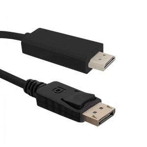 Cablu DisplayPort v1.2 tata la HDMI tata, rezolutie 4Kx2K, lungime 2m, Cablu DisplayPort la HDMI 2 metri, Qoltec