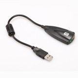 Placa de sunet USB 2.0 Audio USB To 3.5mm Mic / Headphone Jack Stereo Sound Pc Notebook Card Adapter