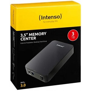HDD extern 3TB USB 3.0, 3.5", Negru, INTENSO Memory Center