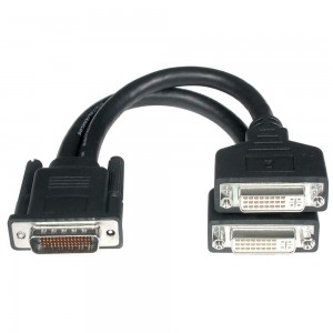 Cablu adaptor DVI DMS-59 tata la 2 X DVI-I 24+5 tata