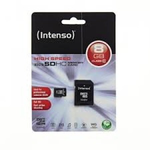 Card memorie 8GB microSDHC Class 10 Highspeed Intenso Incl. Adapter