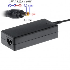 Alimentator LAPTOP SAMSUNG, 19V/3.16A 60W conector 5.5x3.0mm+pin, AKYGA