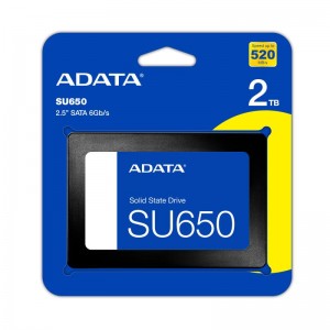 SSD 2TB, 2.5 inch, S-ATA 3, 3D TLC Nand, R/W: 520/450 MB/s,  ADATA SU650