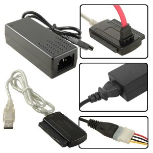 Adaptor USB la IDE 2.5'+3.5'' si SATA , conectare externa prin USB a unui Hard Disk la computer sau laptop, Gembird AUSI01