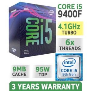 Procesor Intel Core i5-9400F, Hexa Core, 2.90GHz, 9MB, LGA1151, 14nm, no VGA, BOX,  PN: BX80684I59400F