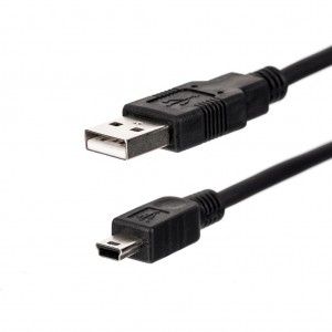 Cablu mini USB, 0.5m, negru, NETRACK 