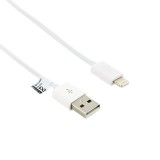  Cablu USB la Lightning pentru iPhone 5/ iPad 4/ iPad mini/ 1.0m alb, 4world