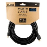 Cablu HDMI la HDMI High Speed cu Ethernet (v1.4), 3D, HQ, negru, 7.5m
