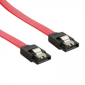 Cablu HDD | SATA 3 | 60cm | blocare | rosu