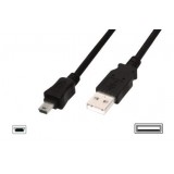 Cablu USB A /miniUSB B Male/Male de 1 m, negru