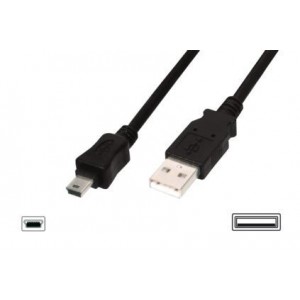 Cablu USB A /miniUSB B Male/Male de 1 m, negru