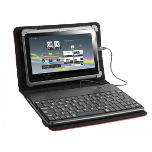 Husa tableta cu tastatura, micro USB SmartFit, rosu, TRATOR43855