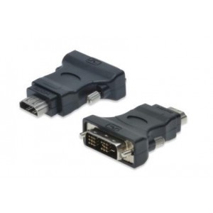 Adaptor DVI-D 18+1 SingleLink tata la HDMI mama, negru, ASSMANN AK-320500