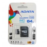 Card memorie 64GB micro SDXC UHS-I ADATA Premier (Video Full HD) + adaptor SDHC