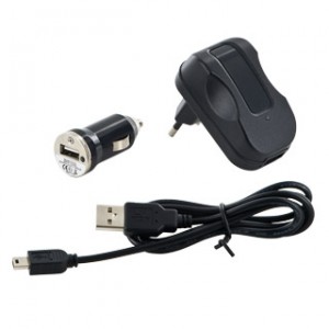 Kit incarcare pt GSM 3in1, cu mini USB, AC/DC/auto/USB