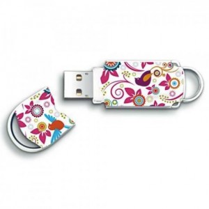 Memorie flash Integral USB Xpression 8GB, model flori si pasari