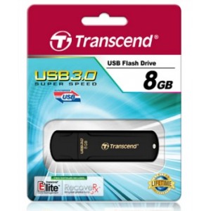 Stick memorie USB Jetflash 700 8GB (negru) USB 3.0,  Transcend