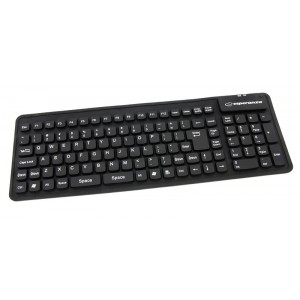 Tastatura silicon EK113 USB / PS2 flexibil impermeabil, Esperanza