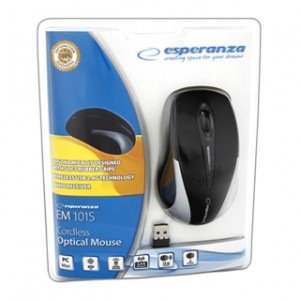 Mouse Wireless EM101S USB|NANO Output 2,4 GHz|Srebrna, ESPERANZA