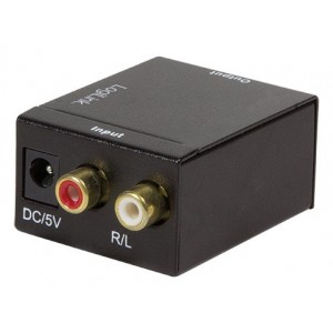 CONVERTOR AUDIO ANALOG la DIGITAL , intrare: 2 x RCA, iesire: 1 x Toslink, 1 x Coaxial, 48KHz, alimentator extern 5V / 1A, black, LOGILINK „CA0102”