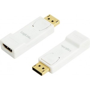 ADAPTOR DisplayPort la HDMI, (T/M), rezolutie maxima 1920×1080, alb, LOGILINK „CV0057”