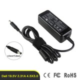 Alimentator DELL 19.5V 2.31A mufa 4.5 x 3.0 m blue pin, 45W, new, compatibil