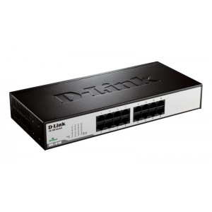 Switch D-Link DES-1016D, 16 porturi 10/100Mbps, Desktop / Rackmount, fara management, metal, negru 