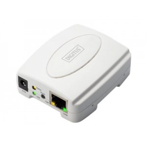 Print server USB - RETEA, DIGITUS DN-13003-2 Fast Ethernet Print Server,USB,1 X Port, Permite mai multor computere să utilizeze o imprimantă USB