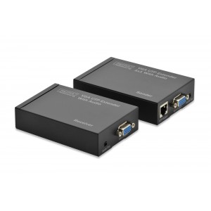 Set 2 adaptoare extindere VGA prin UTP, cu audio, maxim 300m Extender VGA over UTP Cat.5e , 1920x1200p WUXGA