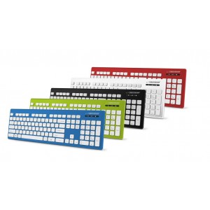 Tastatura USB rezistentă la apă, Esperanza EK130 SINGAPORE, diverse culori: ALB, NEGRU, VERDE, ALBASTRU, ROSU