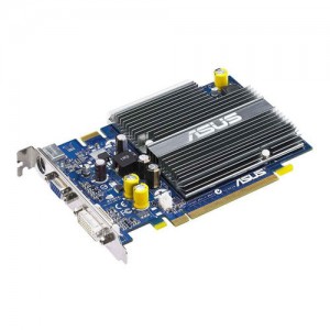 PLACA VIDEO ASUS NVIDIA GT7300 512MB ddr2 128bit, PCI-EXPRESS, VGA + DVI + S-VIDEO, PASIVA