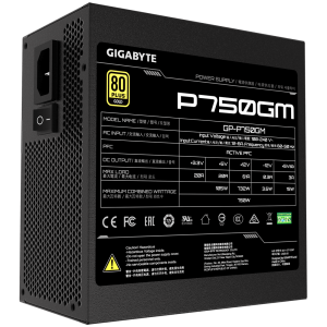 Sursa 750W Gigabyte GP-P750GM, 80 PLUS® Gold, PFC Activ