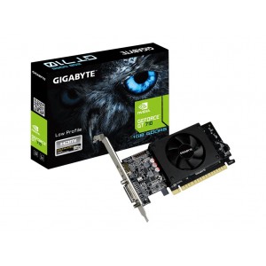 Placa video GIGABYTE GF GT 710 - 1 GB GDDR5 - PCIe 2.0 x8 low profile - DVI, HDMI, GV-N710D5-1GL