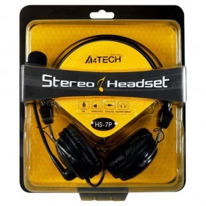 Casti cu microfon A4Tech HS-7P, Negru
