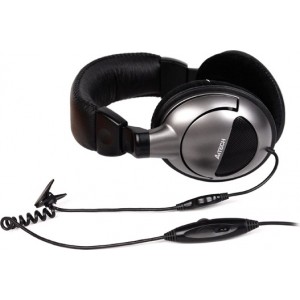 CASTI cu microfon si control volum pe fir, ajustabile, black - A4TECH HS-800