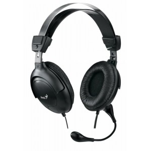 Casti cu microfon Genius HS-M505X, Full size, 20-20000Hz, 32 ohm, cablu 1.8m, culoare neagra, Jack 3.5mm