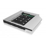 Adaptor montare SSD mSATA sau M.2 in locul unitatii DVD , IcyBox IB-AC650
