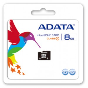 Card memorie microSDHC 8GB CL4  Adata AUSDH8GCL4-R