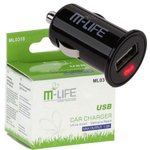Incarcator auto M-LIFE mini USB 1000MA