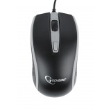 Mouse optic 1600 DPI, cablu USB lungime 1.8 metri, gri-negru, Gembird