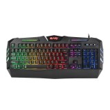 Tastatura Gaming iluminata RGB Fury Keyboard SPITFIRE USB, backlight, US layout, Black 