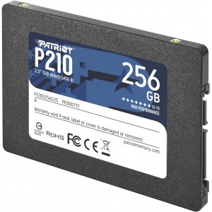 SSD 256GB  PATRIOT P210 SSD 256GB SATA 3 Intern Solid State Drive 2.5inch, 500 MBps (read) / 400 MBps (write)